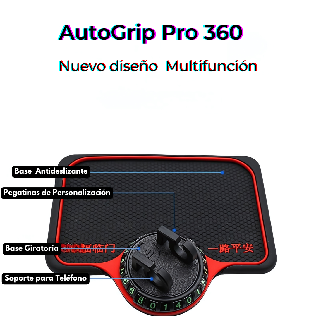 AutoGrip Pro 360 – Almohadilla Antideslizante Multifuncional para Auto