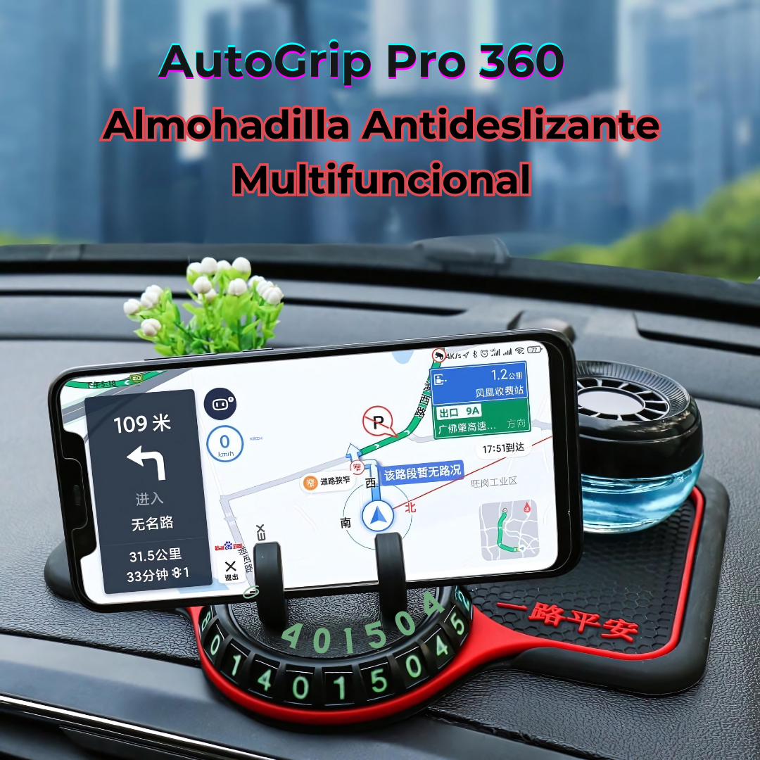 AutoGrip Pro 360 – Almohadilla Antideslizante Multifuncional para Auto